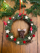 Charger l'image dans la galerie, Couronne de Noël Élan <br/> Déco de sapin