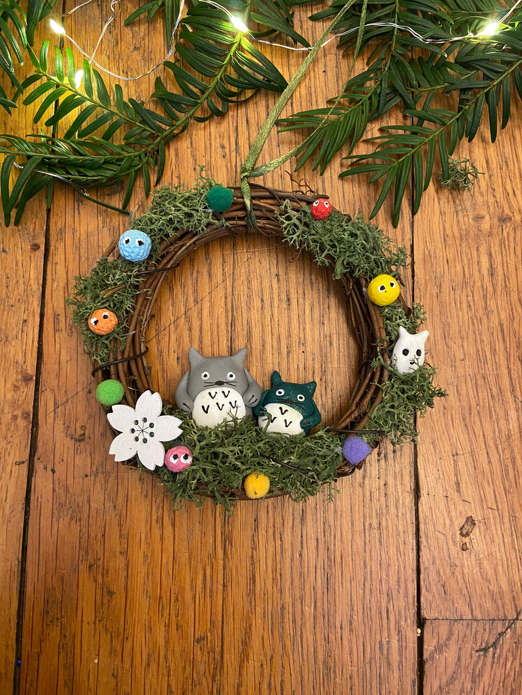 Couronne de Noël Totoro  <br/> Déco de sapin